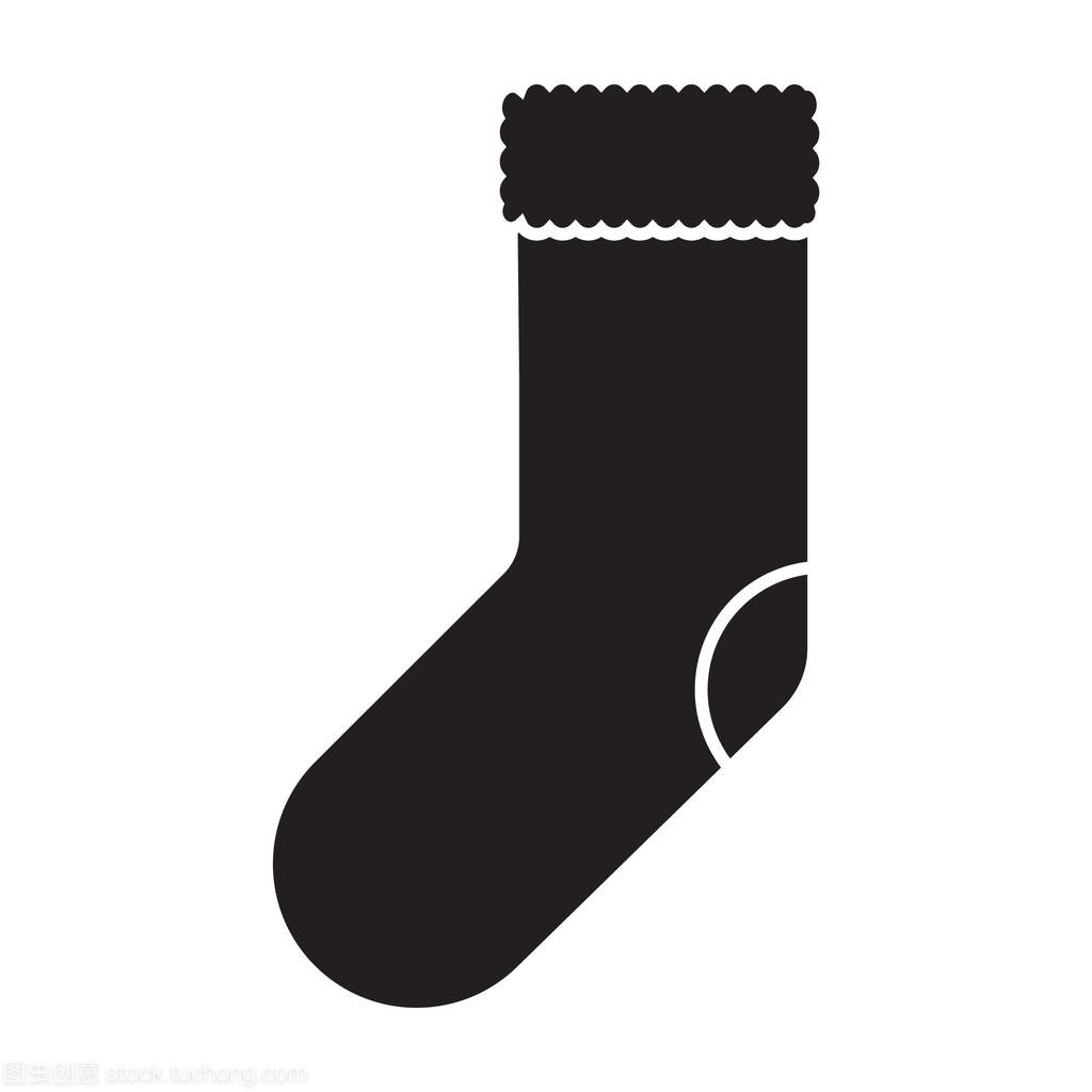 平面的黑色襪子圖標(biāo)